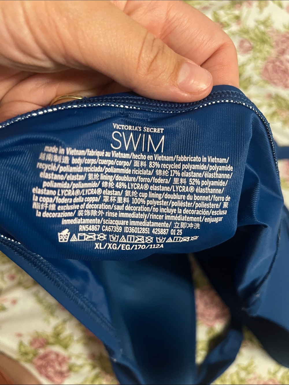 (🌊 5 for $15) Victoria Secret teal one piece swim suit XL - Picture 3 of 3